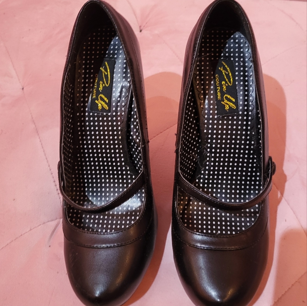 Pinup Couture Black Mary Jane Heels